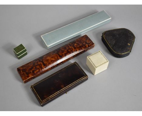 A Collection of Six Various Vintage Empty Jewellery Boxes 