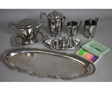 A Collection of Various Metalwares to comprise Old Hall Teawares, Tray, Vintage 'Little Forks' 