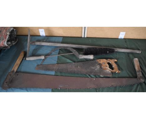 A Collection of Various Vintage Tools to include Saws Etc 
