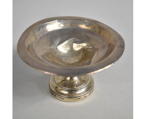 A Silver Pedestal Bon Bon Dish with Birmingham Hallmark, Weighted Base, Condition Issus, 6.5cm high and 10.5cm diameter 