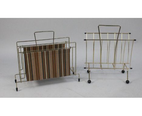 Two Vintage Wire Magazine Racks 