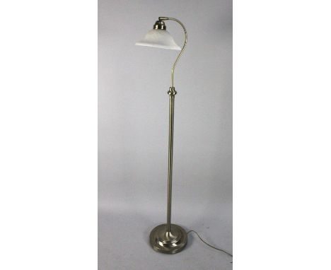 A Modern Brushed Metal Reading Lamp 