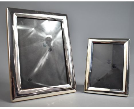 Two Arthur Price Silver Plate Photo Frames, 21.5cms and 15cms High 