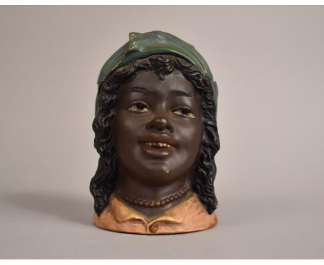 A Late 19th Century Tobacco Jar by Bernard Bloch, Female in Headscarf, C.1875 