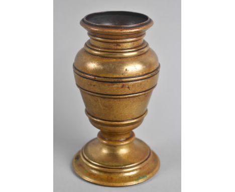 A Heavy Bronze Vase, 15cms High 