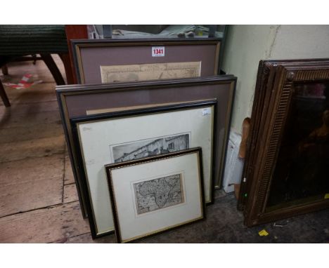 A small group of antique maps of Africa, to include an example by Pieter van den Keere, 8.5 x 13cm; together with W G Bevingt