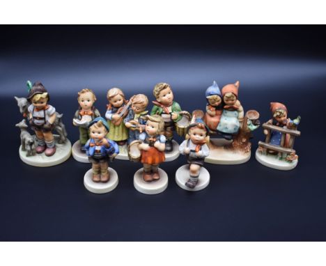 Nine Hummel figures.&nbsp; 