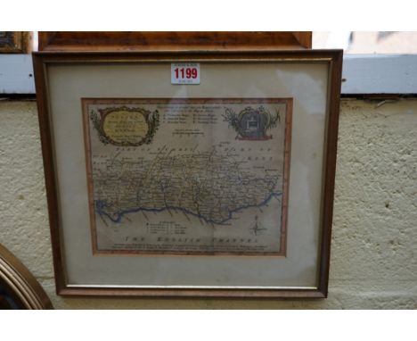A antique hand coloured map, of 'Sussex,&nbsp;Drawn from an actual Survey, by R W Seale', 18.5 x 23cm. 
