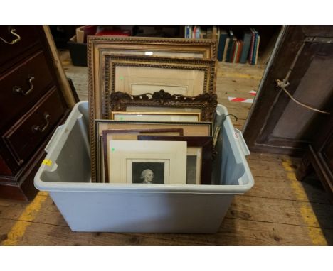 An interesting group of antique pictures and prints, to include a lithograph by Whistler. (10) 