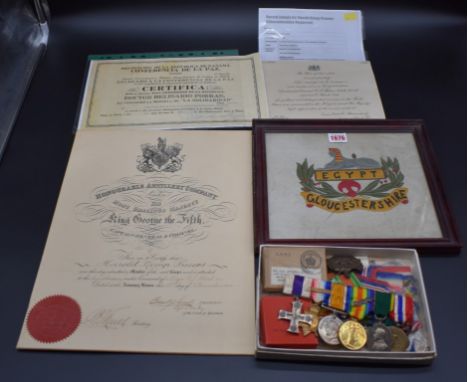 Medals: a World War I Military Cross Medal group, to 6825193 Capt H K Prosser, H.A.C., comprising: Military Cross; 1914 Aug-N