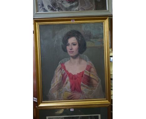 W Wright Campbell, bust length portrait of a lady, signed, oil on canvas, 75.5 x 63cm. 