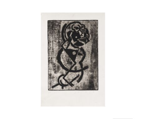 JAUME PLENSA (NE EN 1955)Sans titre, 1983 (Lelong, 36)Aquatinte et eau-forte en noir Epreuve d'essai signée et numérotée 1/1I