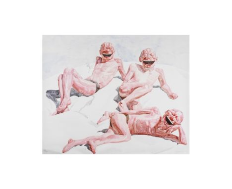YUE MINJUN (Né en 1962)Untitled (Smile-ism No.25), 2006  Lithographie en couleurs Signée et numérotée 19/45 89 x 110 cmColour