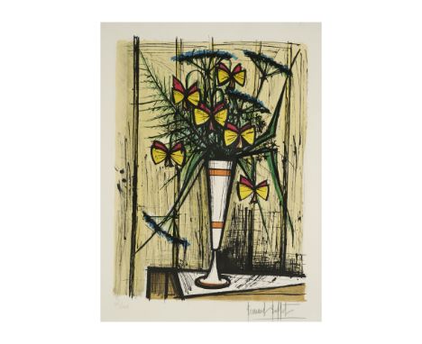 BERNARD BUFFET (1928-1999)Les fleurs papillon, 1970 (Sorlier, 197)Lithographie en couleurs sur vélin d'ArchesEpreuve d'Artist