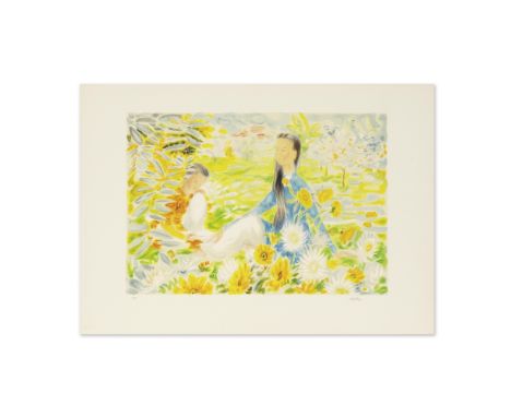 LE PHO (1907-2001)Jeunes filles au jardin, 1969 Lithographie sur vélin d'ArchesSignée et annotée 'EA'Editée par De Francony, 