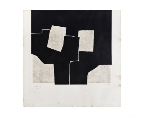 EDUARDO CHILLIDA (1924-2002)Urrutiko, 1973 (Maeght, 119)Eau-forte et aquatinte en noir sur FabrianoSignée et numérotée 87/90E