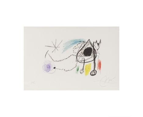 JOAN  MIRÓ (1893-1983)Sobreteixims i escultures, 1972 (Mourlot, 849)Lithographie en couleursSignée et annotée 'HC'En dehors d