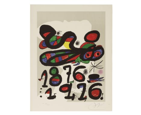 JOAN MIRÓ (1893-1983)Affiche pour le 'Centinari del centre excursionista de Catalunya', 1976 (Maeght, 1085)Lithographie en co