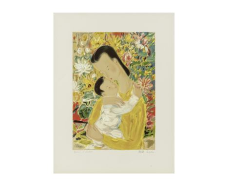 LE PHO (1907-2001)Maternité, 1968 Lithographie en couleurs sur vélin d'ArchesSignée et annotée 'épreuve d'artiste'Editée par 
