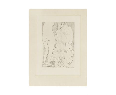 PABLO PICASSO (1881-1973)Modèle accroupi, Sculpture de Dos et Tête barbue, La Suite Vollard, 1939 (Bloch, 188; Baer, 347)Eau-