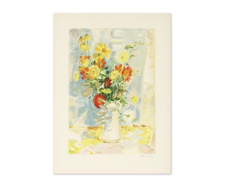 LE PHO (1907-2001)Bouquet au vase chinois, 1968 Lithographie en couleurs sur vélin d'ArchesSignée et annotée 'EA'Editée par D