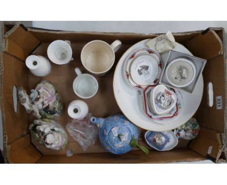 A mixed collection of ceramic items to include Spode, limited edition St Paul's Cathedral commemorative plate, embossed Crown