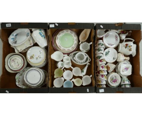 A mixed collection of items to include various dinner, teaware, including cups, saucers, side plates etc (3 trays)