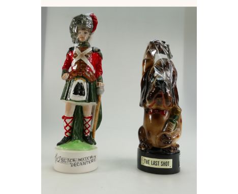 Two large 20th century novelty musical ceramic decanters (2)