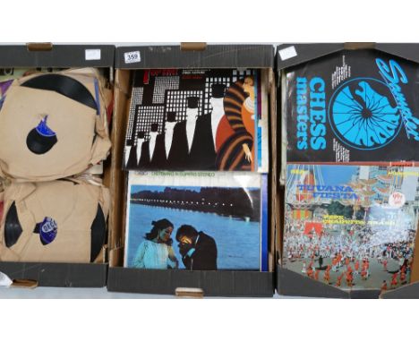 A mixed collection of records to include 78's, 45's and LP's for the musical genres easy listening reggae etc (3 trays)
