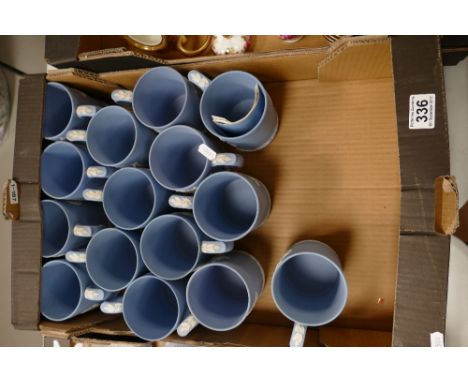 A collection of Wedgwood commemorative tankards dating around the 1980's (15) 
