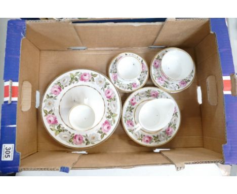 A collection of Royal Worcester dinnerware in the Royal Garden design to include dinner plates, side plates, milk jug etc (we