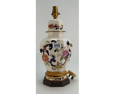 Masons blue mandalay lamp base height 33cm