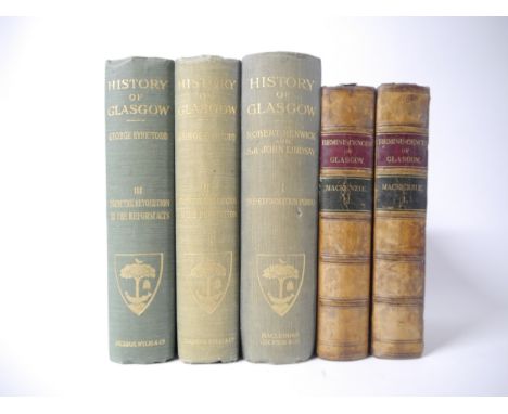 Peter Mackenzie: 'Reminiscences of Glasgow and the West of Scotland', Glasgow, John Tweed, 1865, 1st edition, 2 volumes, moun