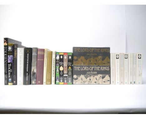 A collection of J.R.R. Tolkien, The Hobbit, The Lord of the Rings related books, including 'The Return of the Shadow, the His