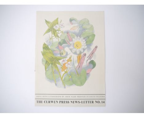 (John Nash, Curwen Press.) 'Curwen Press News Letter No. 14. November 1937', London, Curwen Press, 1937, auto-lithograph cove