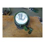 British Army FV159907 Vehicle Spot Lamp c/w Cable, Bracket & Plug, * Need Glass Replacing *