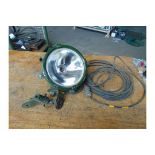 British Army FV159907 Vehicle Spot Lamp c/w Cable, Bracket & Plug