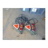2 x New Unissued Trailer Marker Light Kit c/w Cables and Nato Plugs