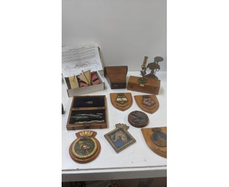 A mixed lot to include a coombes set to include measuring/drawing implements (incomplete) together with a brass letter scale,