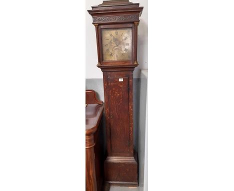A 30 hour longcase clock by John Pickett Marlborough having brass dial with seconds dial and date aperture and engraved with 