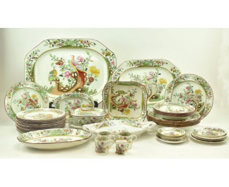 A large collection of early 20th century &amp; later Copeland Spode hand painted ceramic part dinner &amp; coffee service in 
