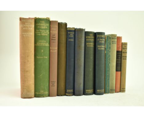 Philosophy - Russell, Bertrand. A collection of twelve early 20th century reprints &amp; early impressions of works by Russel
