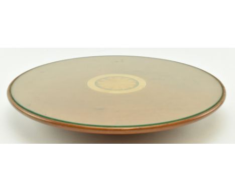 A vintage 20th century reproduction Regency style Lazy Susan. The lazy Susan of walnut, with central inlaid decoration. The w