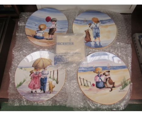 12 Royal Worcester "One Glorious Summer" tea plates