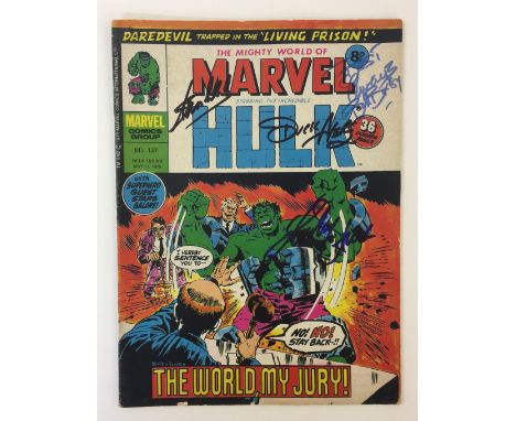 THE INCREDIBLE HULK - STAN LEE SIGNED - Lot to include: A boxed Q Fig Marvel Avengers The Incredible Hulk figure from the Age