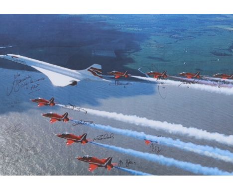 A signed Red Arrows print, framed