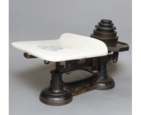 A sert of Victorian cast iron scales