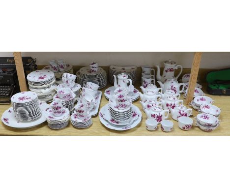 An extensive Haviland and Aluminite Limoges porcelain dinner, tea and coffee service