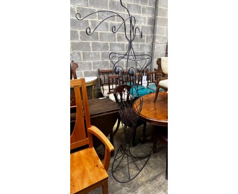 A contemporary wrought iron mannequin, height 185cm