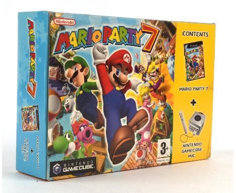 Nintendo GameCube Mario Party 7 'Big Box' game w/Microphone Bundle (PAL) - Factory Sealed Item is factory sealed, brand new a